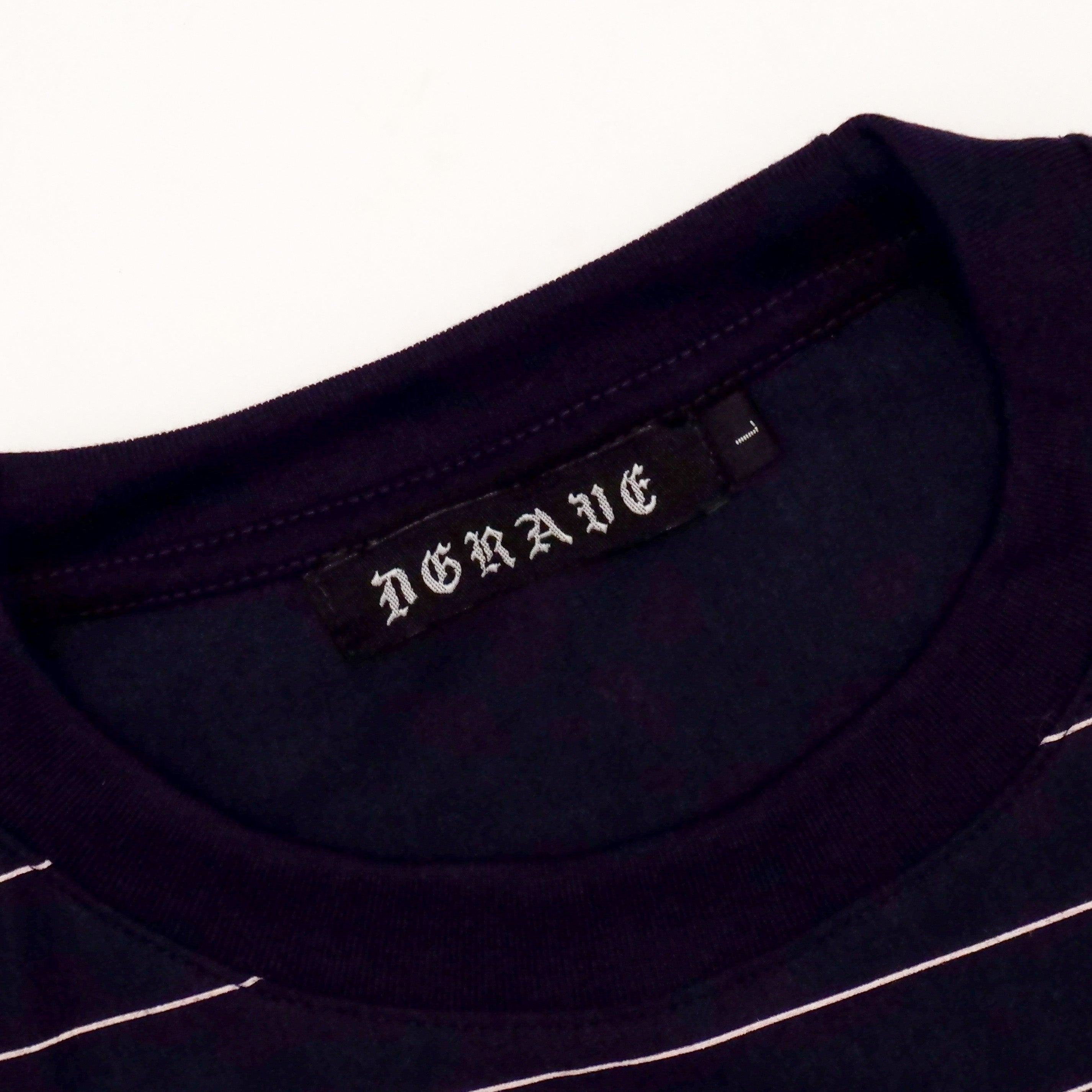 CASKET LABEL NAVY WITH LIGHT PINK POCKET STRIPES SERIES
