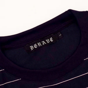 CASKET LABEL NAVY WITH LIGHT PINK POCKET STRIPES SERIES