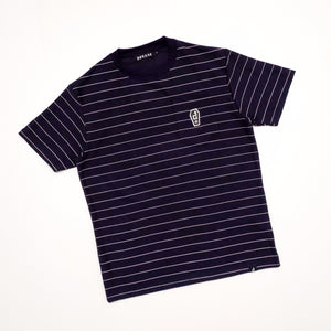 CASKET LABEL NAVY WITH LIGHT PINK POCKET STRIPES SERIES