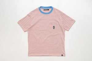 POCKET STRIPES TEE PINK & BLUE