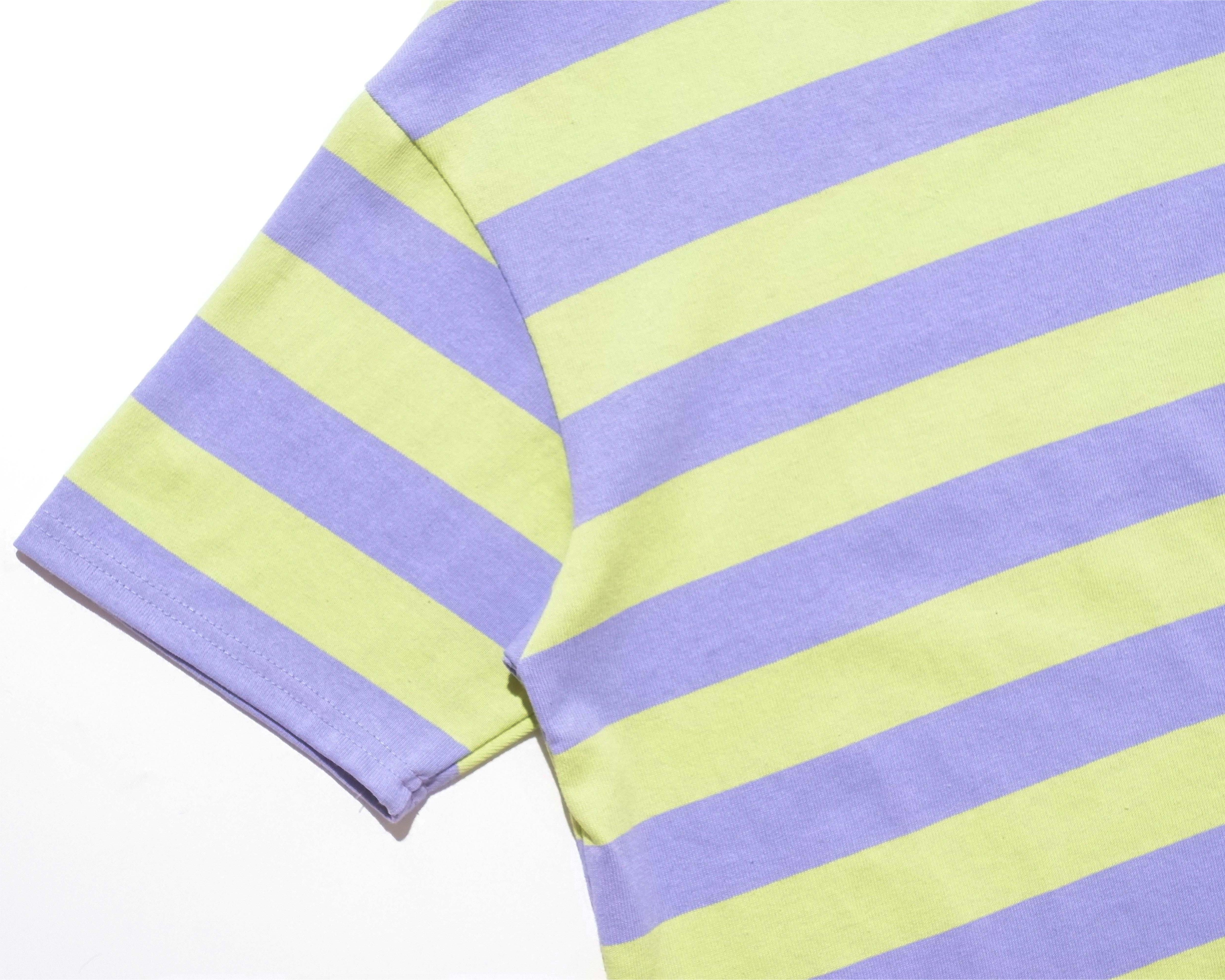 POCKET STRIPES TEE PURPLE & GREEN