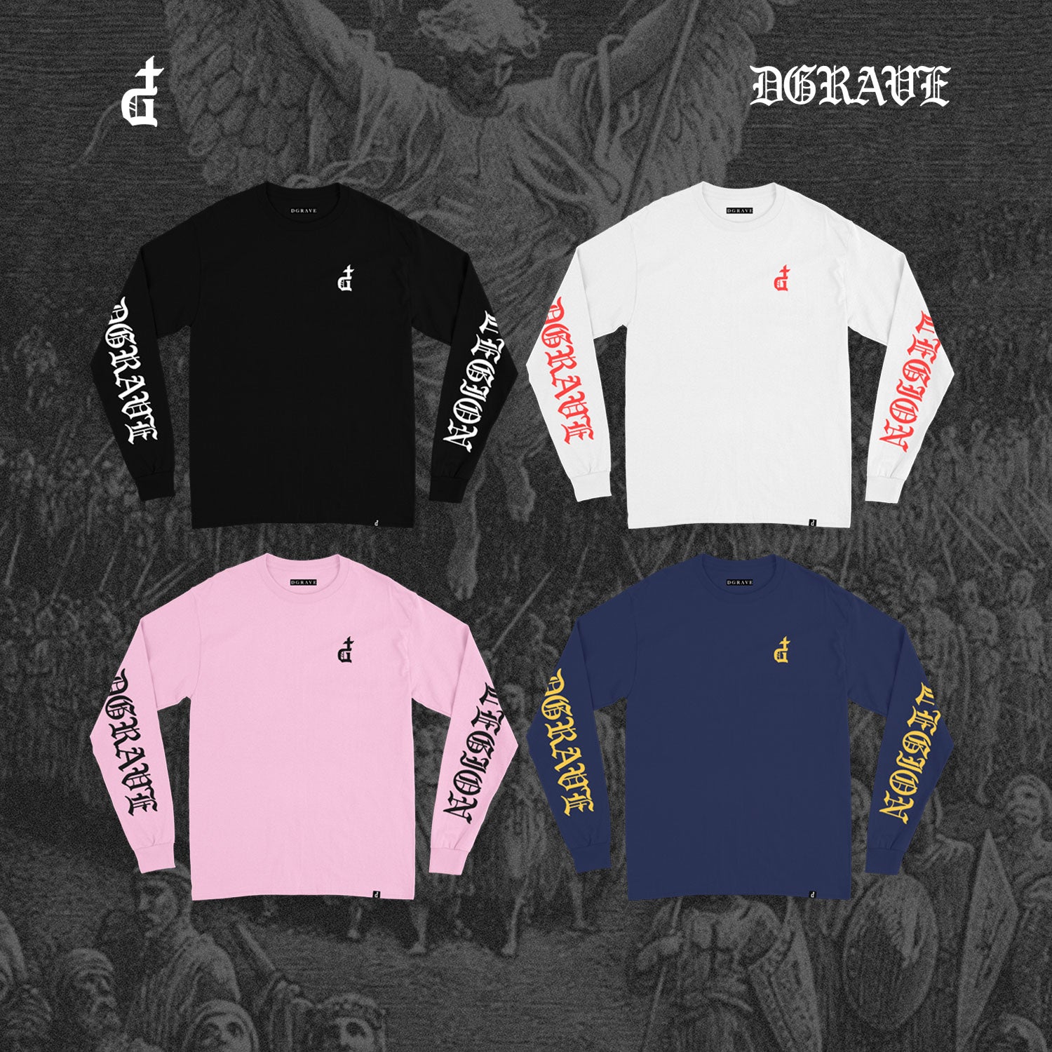 OG LOGO BLACKLETTER BLACK LONGSLEEVES