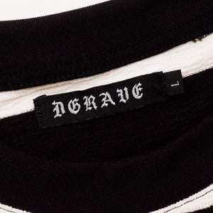 OG LOGO LACE KNIT FABRIC BLACK & WHITE STRIPES 33