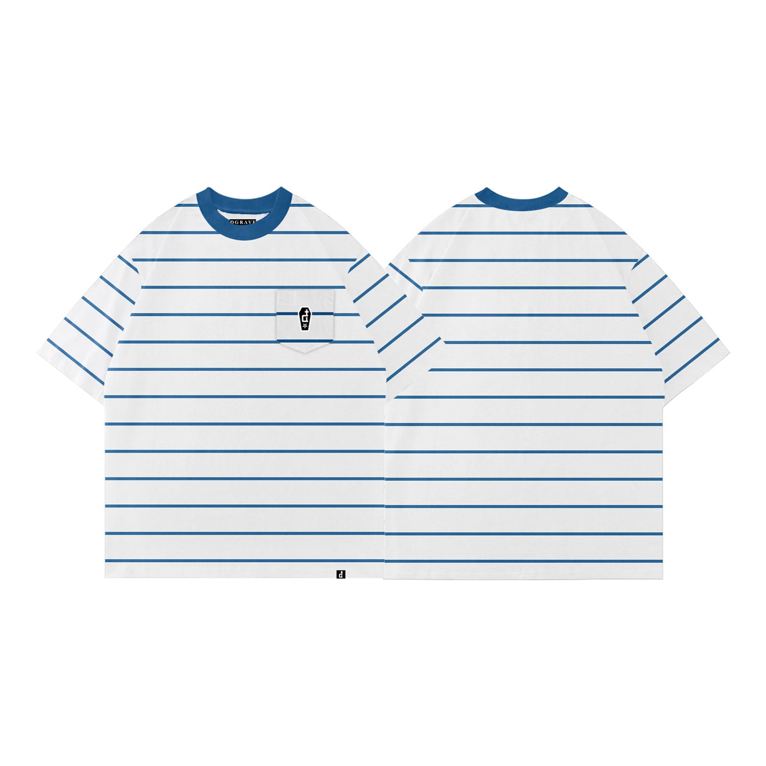 CASKET LABEL ROYAL BLUE POCKET STRIPES SERIES
