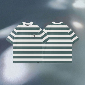 CASKET LABEL LACE KNIT FABRIC MOSS GREEN POCKET STRIPES SERIES