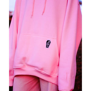 CASKET LABEL POCKET SERIES BABY PINK HOODIE