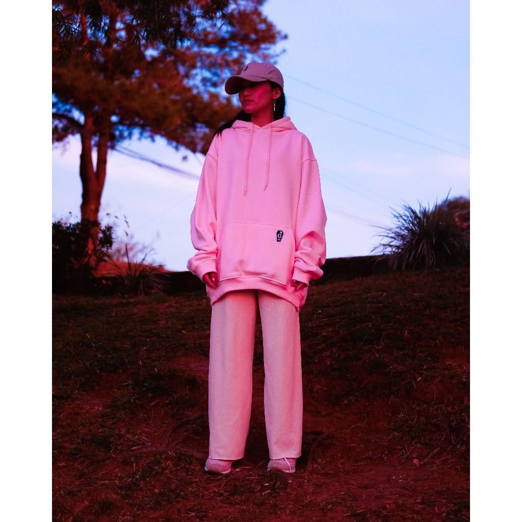 CASKET LABEL POCKET SERIES BABY PINK HOODIE